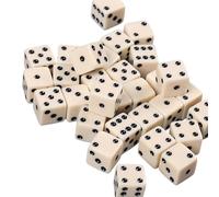 Of 50 12mm Square Border Die Traditional Cream Color Permanent Polyacrylate Substance for Board Contests and Math Education High Contrast Number Die