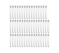 of 50 Tests Tubes 12x100mm with Lids Transparent Safe Materials for Laboratory Experiments and Medicals Use Tests Tubes
