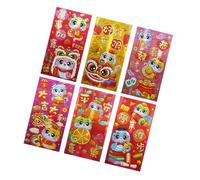 of 6 Traditional Envelopes Accessory for Celebrating 2025 Snake Year Chinese New Year Money Gifts Bag Money Pocket