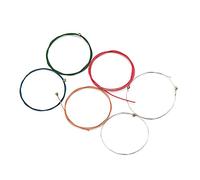 Of 6Pcs Steel Guitar Strings Replacement for Acoustic Guitar Rainbow Multicolor Colored Steel Strings Wound Colorful Replacement Kits