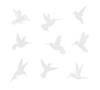 of 9 Bird Safe Window Markers Highly Visible Reflective Sticker to Wild Birds from Hitting Clear Surfaces Clear Wild Bird Guards