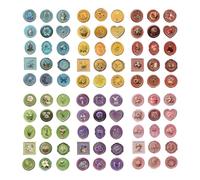 of 90 Water Resistant Flower Designs Sealing Sticker Set for Use on Gifts Notebooks Envelopes and Personals Project Epoxy Seal Stickers