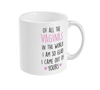 of All The Vaginas I am so Glad I Came Out of Yours - Funny Rude Mug for Mum
