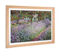 of Claude Monet Irises in Monets Garden Art Framed Wall Art Print A2 | Ready to Hang, Premium Gi Paper, Fade-Resistant Inks, Securely Packaged, UK Made