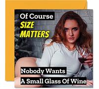 Of Course Size Matters Card - Funny Rude Birthday Card for Her, Sister Birthday Adult, Cards Female Adult, Best Friend Birthday, 145mm Joke Female Ladies Greeting Cards Gift