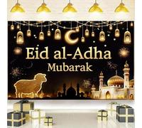 of Eid al Fitr party background - cultural celebration | festival design | vibrant print 350x230cm