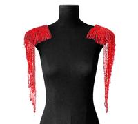 of Glittering Sequins and Beads Fringe Trim for Shoulder Embellishment Comfortable Wear in Event Craft Decoration Sequins Fringe