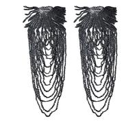 of Glittering Sequins and Beads Fringe Trim for Shoulder Embellishment Comfortable Wear in Event Craft Decoration Sequins Fringe