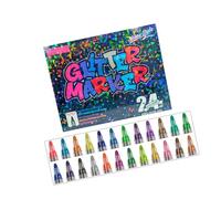 of Glitters Particle Drawing Markers Acrylic Pen Set with Sparkling Effect for Colorful Artwork and Projects Acrylic Sparkles Markers