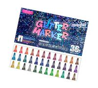 of Glitters Particle Drawing Markers Acrylic Pen Set with Sparkling Effect for Colorful Artwork and Projects Acrylic Sparkles Markers