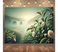 of green tea flower soft whispering background cloth background decoration room and studio prop - multi-functional 440x300CM