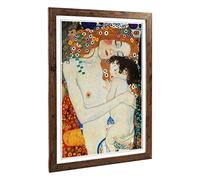 of Gustav Klimt Mother and Child Baby Art Framed Wall Art Print A2 | Ready to Hang, Premium Gi Paper, Fade-Resistant Inks, Securely Packaged, UK Made