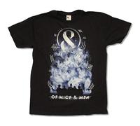 of Mice & Men Smoke T Shirt New Official Adult Band Music Black 3XL