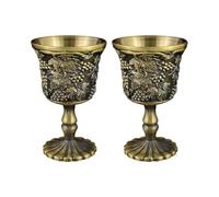 of Ornamental Brasses Finish Goblets with Comfortable Grip Great for Specials Occasion Traditional European Drink Cups