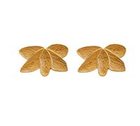 Of Premium Copper Leaves Shaped Earrings Lightweight Comfort Sturdy Materials Ideal for Everyday Use Unique Design Formal Studs Social Media