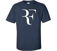 of Roger- Men T Shirt Men Fashion Federer Shirt Fitness Cotton Summer Tshirt Print Wear Navy Navy Blue