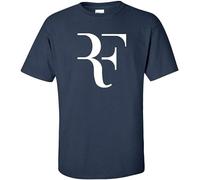of Roger- T-Shirt Men Fashion Federer Shirt Fitness Cotton Summer Tshirt Print Wear Navy XXL