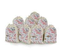 Of Scattered Playing Cards Cotton And Linen Small Bundle Pocket Set of Eight