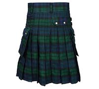 of Scotland Mens Tartan Men's Fancy Dress CostumeTraditional Tartan Outfit for Festivals,Stag Do,Scottish Party,Costume Parties,World Book Day,Cosplay,Halloween (22-Green, L)