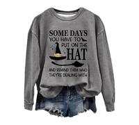 of The Day Sale Home Halloween Sweatshirts for Women UK Fashion Letter Print Long Sleeve Halloween Costumes Casual Crewneck Oversize Sale Clearance 1P