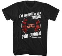 of The Lambs Dr H~a~n~n~i~b~a~l Lecter Men's T Shirt I'm Having an Old Friend Black