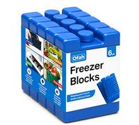 Ofah Reusable Freezer Ice Block Packs 6 Pack For Lunch Boxes Lunch Bags Cooler Box Shopping Bags Food Storage Leak Proof Durable BPA Free Food Grade Cooling Gel Packs For Long Lasting Freshness Travel