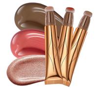 Ofanyia Blush Contour Highlighter Wand, Liquid Face Blush Highlighter Contour Stick with Cushion Applicator, Cruelty-free Silky Smooth Shimmer Highlighter Beauty Wand for Face Cheekbone Glow