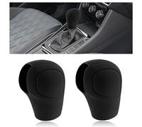 OFBAND 2PCS Silicone Car Gear Shift Cover,Anti-Slip Automatic Knob Cover Effectively Protects Stick Shift, Universal Car Interior Accessories Decoration (Black)
