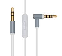 OFC Replacement Inline Remote and Mic Extension Audio Cable Cord for Monster Beats by Dr Dre Solo Solo HD Studio Wireless Pro Detox Mixr Executive Pill Headphones (White)