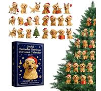 Ofcwoa 2025 Christmas for Dogs, 2D Acrylic 24 Days, Countdown Calendar Dog Pendant - For Adults Children Party Stocking Filler Home Car