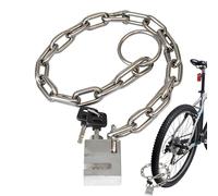 Ofcwoa Bicycle Chain Lock Rust-Resistant Flexible Protective Padlock Security Chain with Lock for Motorcycles, Scooters, Doors, Garage, Warehouses, Fences, Grills, Garden, Patio