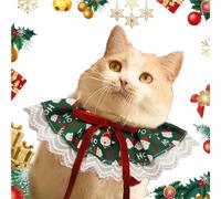 Ofcwoa Dog Bibs for Holiday, Christmas Bibs for Pets, Soft, Adjustable Dog Bandanas, Christmas Dog Bibs - Cute, Breathable Lace Pet Scarf