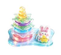 Ofcwoa Stacked 3D Building Stickers, Reusable Artistic High Gloss Mini Scenes Construction 3D Stickers for Home Decoration, Birthday Party, Classroom Reward, Enthusiasts, Children, Girls
