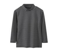 ofeirhz Athletic Clothe Little Girls and Boy Long Sleeve Tee Shirts Soft Turtleneck Layering Pullover Slim Stretchy Tops 3 Shirt (Black, 13-14 Years)