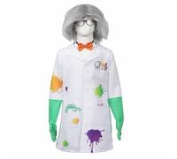 ofeirhz Basketball Sleeve Laboratory Scientists' Work Clothes Children's Pretend Play Costumes Boys Soft Cotton Shirts (White, 10-12 Years)