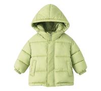 ofeirhz Boys Coat Children Coats Winter Puffer Set with Cute Hood and Matching Backpack Denim Jacket Girls Size 6 Puffer Coat (Green, 12-18 Months)