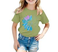 ofeirhz Chieftains Shirt T Shirt Cute Flower Graphic Loose Tees Crew Neck Short Sleeve Casual Tops Camisoles with Bra (Mint Green, 8-9 Years)