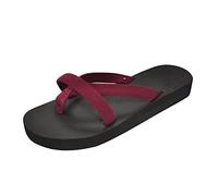 ofeirhz Flip Flops Women Thick Cushion Soft Lightweight Pool Platform Sandals Memory Foam Cushioned Moulded Footbed Sliders Women Clip Toes Waterproof Flexible Beach Shoes Summer Trekking Water