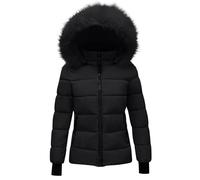 ofeirhz Girls Size 12 Coats Girls Warm Lined Quilted Long Elegant Coat Long Sleeve Winter Parka with Hood Winter Parka Coat Plain Comfortable Sports Windproof Outdoor Weight (Black, 11-12 Years)