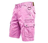 ofeirhz Mens Shorts Zip Fishing Cycling Safari Washed Cotton Mens Cargo Shorts Multi Pockets Summer Workwear Capri Short Comfortable & Durable Walking Hiking Jogging Bottoms Sweatpants