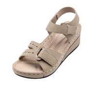 ofeirhz Sandals For Women Touch Fasten Soft Lightweight Platform Sandals Orthotic Open Toe Sport Walking Sandal Arch Support Comfortable Summer Womens Shoes Ladies Daily Use Garden Beach Holiday