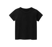 ofeirhz Sleeveless Vest Baby Short Sleeve Basic T Shirt Casual Summer Tees Shirt Tops Solid Color Top 10 for Boys Age 5 (Black, 2 Years)