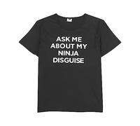 ofeirhz Youth Boys Sleeveless Compression Shirt Ask ME Children's Novelty Funny Humor T Shirt Round Neck Short Sleeved T Shirts 3 to 14 Years Old Children Boys Undershirt Top (Black, 11-12 Years)