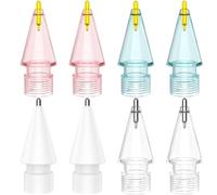 OFELUMTIZE 8 Pack Tips Replacement for Apple Pencil 2nd/1st Generation, Apple Pencil Pro/USB C, Wear-Resistant, Fine Precise Control Pen Like Springs for Apple Pencil (Fen LAN bai TOU)