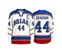 Off Campus Hockey Jersey Briar University Merch Graham 44 & Logan 22 & Tucker 46 & Di Laurentis 66 Jersey Shirt Long Sleeve V-Neck Tops Men/Women Unisex Sport Pullover for Fans