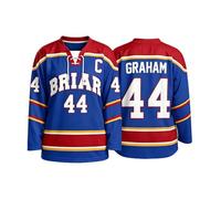 Off Campus Hockey Jersey Briar University Merch Graham 44 & Logan 22 & Tucker 46 & Di Laurentis 66 Jersey Shirt Long Sleeve V-Neck Tops Men/Women Unisex Sport Pullover for Fans