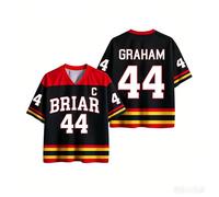 Off Campus Hockey Merch Jersey Graham 44 & Logan 22 & Tucker 46 & Di Laurentis 66 Briar U Jersey Shirts Unisex Short Sleeve Briar Hockey Shirts Sports Inspired Tshirts Off Campus Gift for Fans