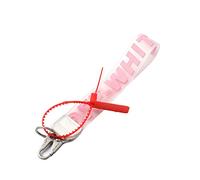 Off Classic White Keychain Wristlet Strap,Women Wristlet Keychain Lanyard Accessories for Key,Wallet,Wrist,Jeans Decor,Lanyard Wristlet Keychain for Men (Pink)