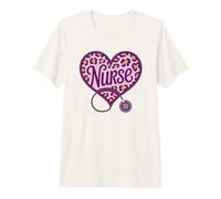 Off Duty Nurse Life Love Valentine Heart Appreciation Premium T-Shirt