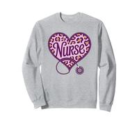 Off Duty Nurse Life Love Valentine Heart Appreciation Sweatshirt